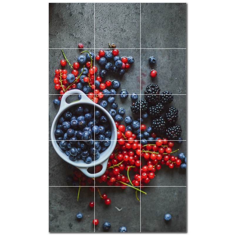 Murale décorative en céramique 6 po x 6 po Fruit Photo