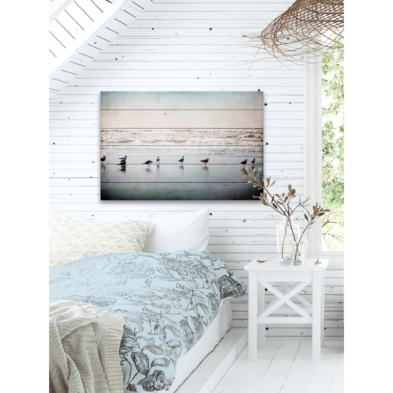 «Seagulls at The Ocean», reproduction sur toile tendue, H 16 po x l 24 po x P 1,5 po