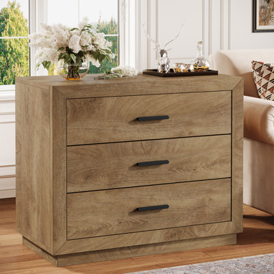 Oversized Nightstand with 3 Drawers