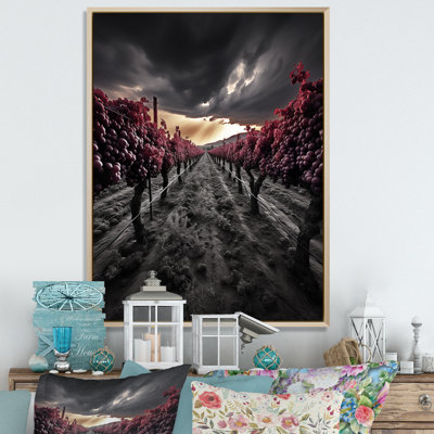 «Gray Gray Vibrant Vineyard» sur toile