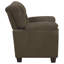 Chaise avec accoudoirs à coussin brun