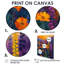 Jaune, mauve, vibrant, symphonie, fleurs sauvages - Art mural fleurs sauvages-659166739-659166750