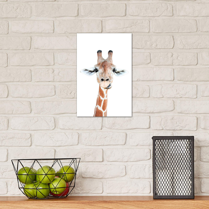 " Happy Giraffe " by Sisi & Seb, Wrapped Canvas, No Mat, 12" H x 8" W x 0.75" D