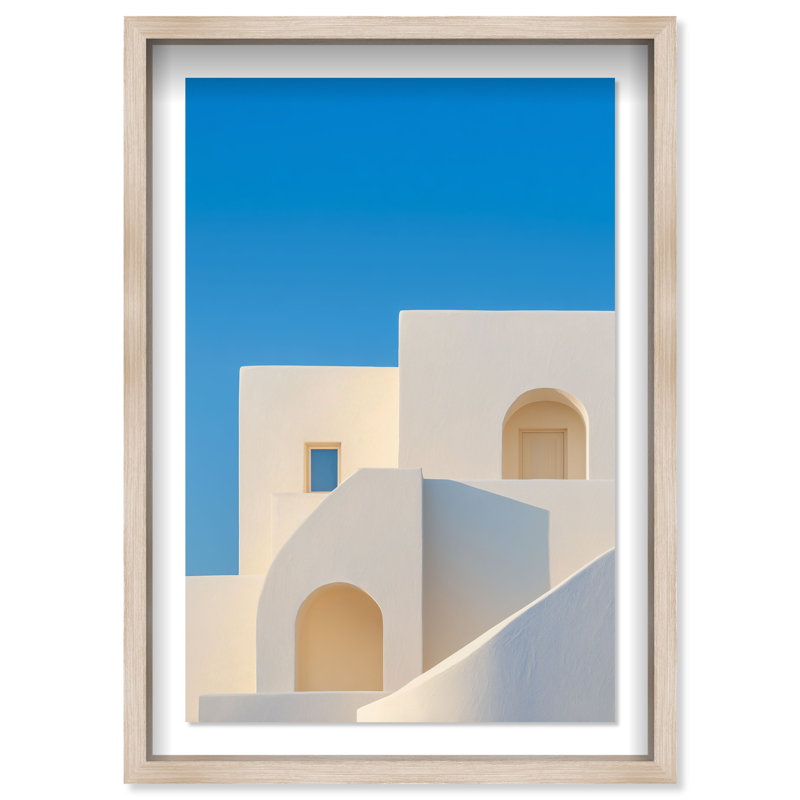 Island Minimalism Print by Oliver Gal, 46.5"H x 31.5"W, Natural Oak Shadowbox