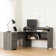 L-Shaped Computer Desk with Power Outlet