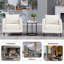  Ensemble de 2 fauteuils simples en velours et rembourrés avec accoudoirs carrés Siniya-180056178