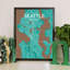 Seattle City Map - No Frame Print-1510570616
