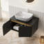 Meuble-lavabo mural de 30 po avec lavabo d'art en céramique, portes à fermeture en douceur et fabrication en contreplaqué durable