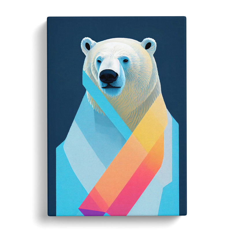 Rayshawn Polar Bear Vol.2 - Wrapped Canvas, 50cm H x 35cm W x 3cm D