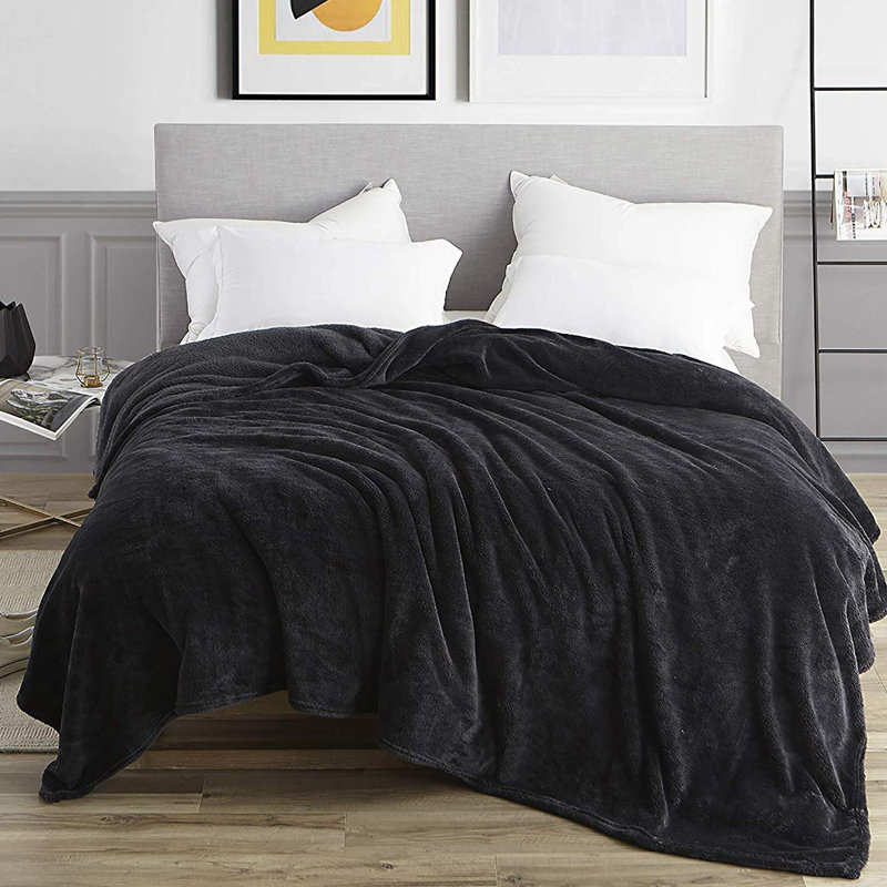 Other Items Coma Inducer Fleece Sheet Set, King Sheet Set + Fitted Sheet + 2 Pillowcases, Black