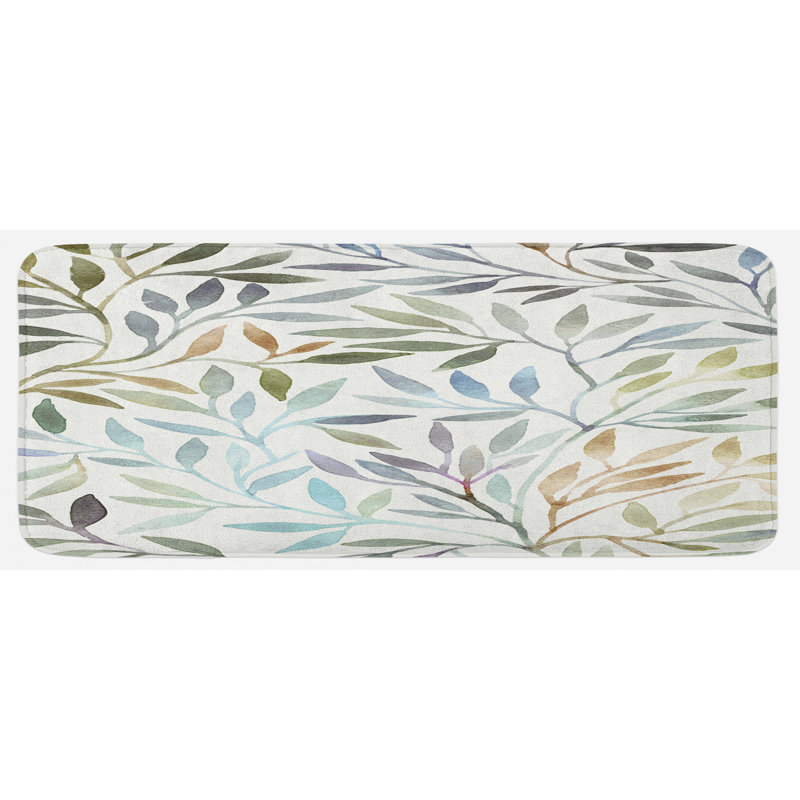 Tapis de cuisine à feuilles