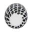 Grand vase en verre noir et blanc 18 po Emmitsburg Fleming