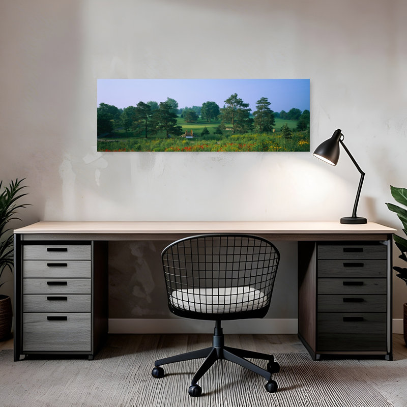 Trees on a golf course Des Moines Golf And Country Club Des Moines Iowa USA 1 Piece Wrapped Canvas Panoramic Wall Art