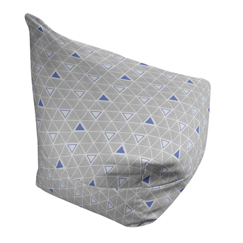 Bean Bag Cover, 38" H x 42" W x 29" D, Poly-fill Insert, Blue Accent