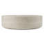 Grande table basse Cid Bena, conception sculpturale en travertin beige, 43 pouces