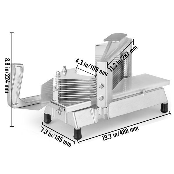 VEVOR Commercial Tomato Slicer Cutter Fruit Dicer 3/16 Manual