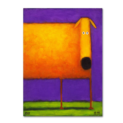 «Orange Dog I» d'Izampo, reproduction sur toile tendue