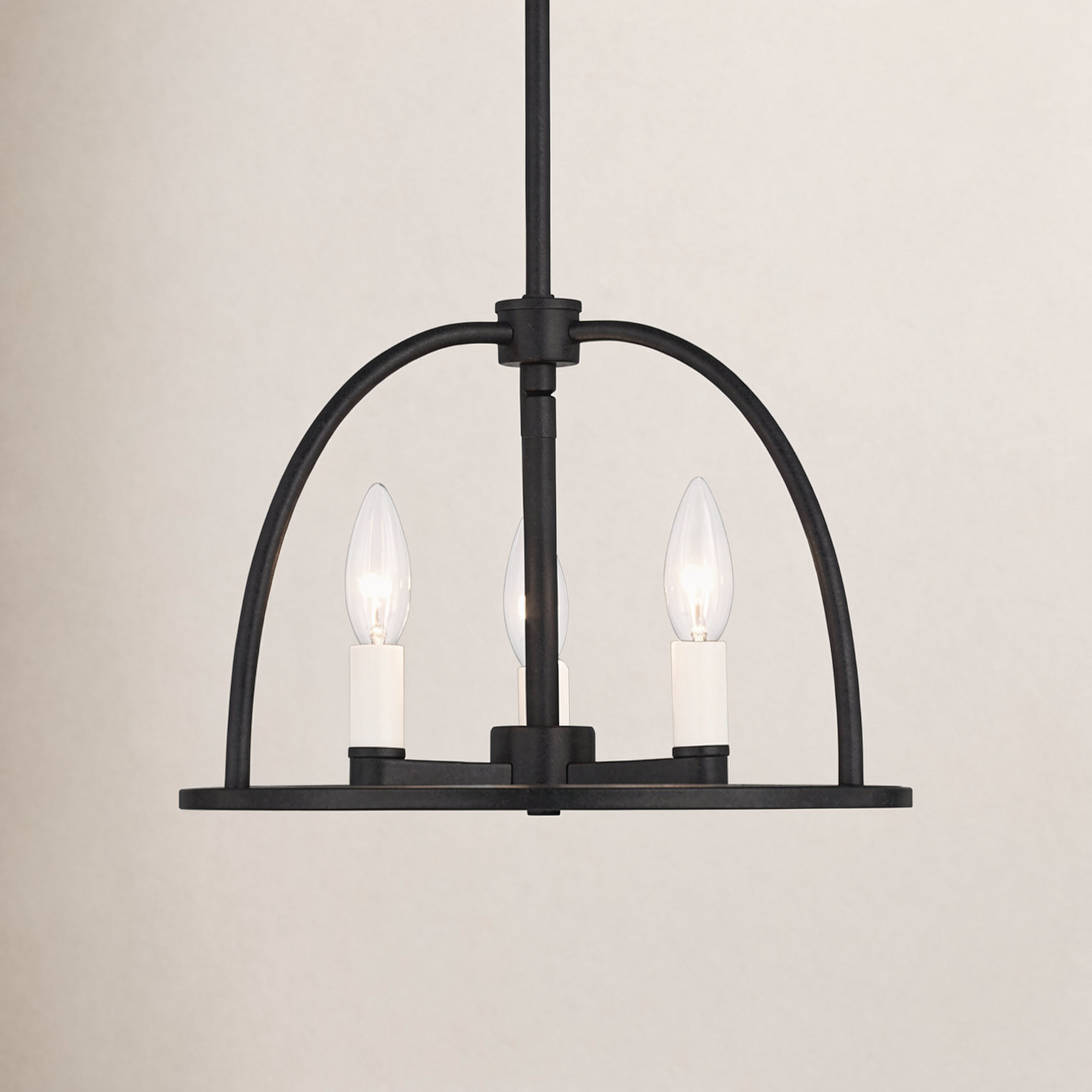 Addis 3-Light Chandelier, Black