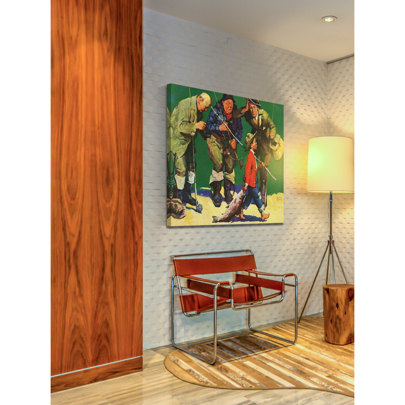 The Best Fisherman - Wrapped Canvas Print, 46cm H x 46cm W