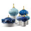 South Tower Scented Candle in Blue/White/Gold