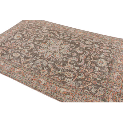 One-of-a-Kind 6'4x9'3 1950s Wool Area Rug