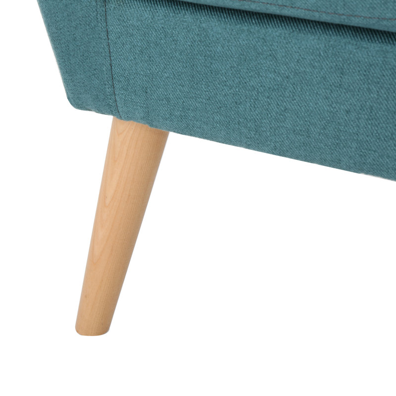Fauteuil rembourré de l 28,3 po Faizah, Polyester sarcelle