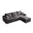 L-Shaped Sectional Sofa with Full-Compression Technology, No Assembly Required, Modular Design and Ultra-Soft Seats for Living Room Comfort-1052313461