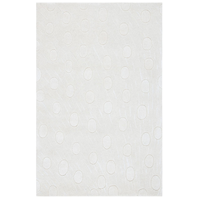 Steuart Geometric Handmade Tufted Wool Tan Area Rug, Rectangle 8'3" x 11'
