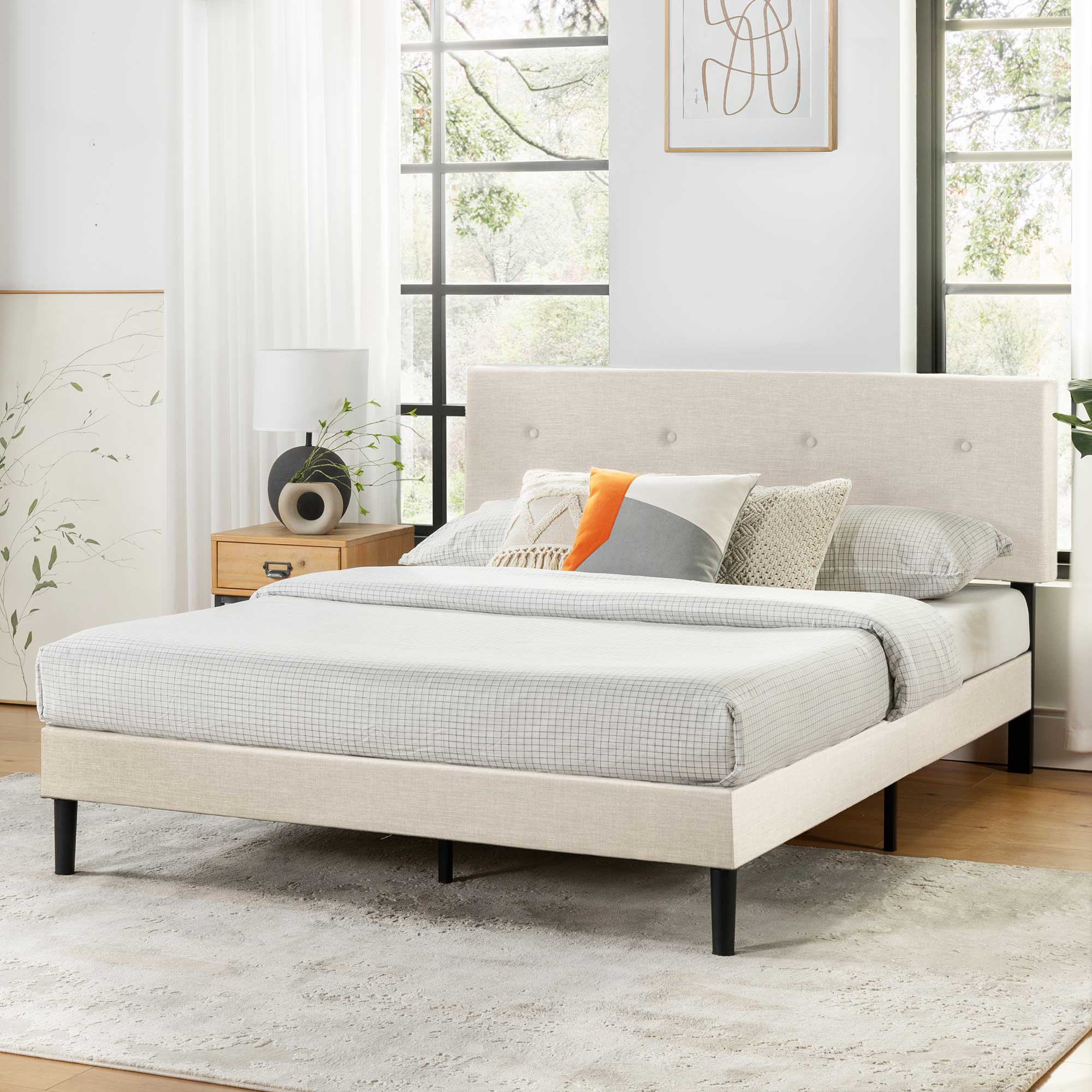 Wade Logan® Corsi Tufted Upholstered Bed & Reviews | Wayfair