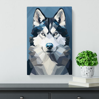 Husky Minimalism No.2 - Wrapped Canvas