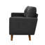 2 sièges Mid Century Modern rembourrés en gris foncé, 67,7 po de large, pour une petite dégustation de vin
