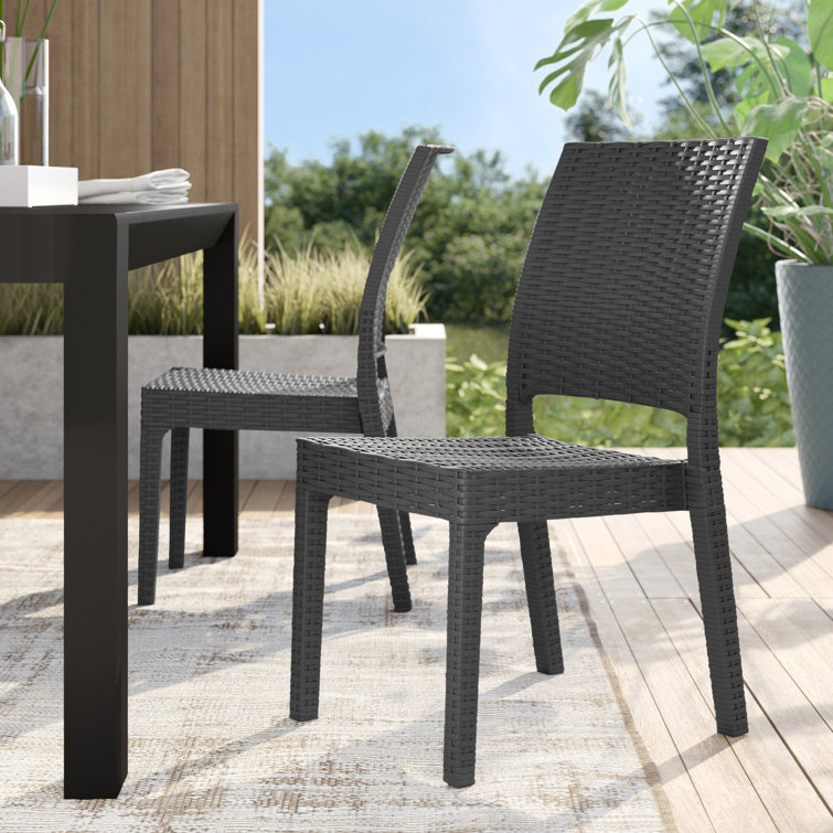Tomosuke Outdoor Stacking Dining Side Chair