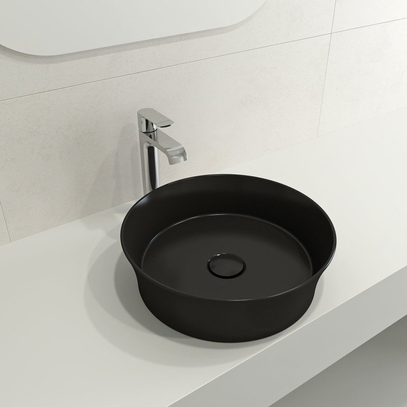 Sottile 15.04'' L Bathroom Sink, Matte Black