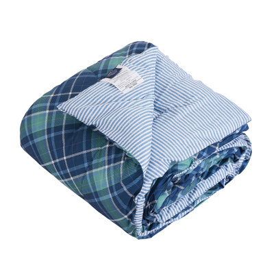 Velvet Plaid Comforter Set