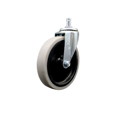5 Inch Thermoplastic Rubber Wheel 7/8 Grip Ring Stem Caster Service Caster