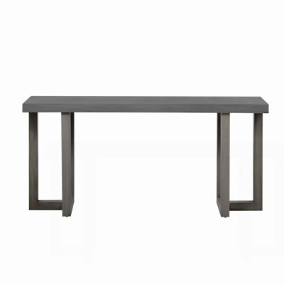U_STYLE Geometric Design Console Table With Solid Pine Legs,Suitable For Entryway, Hallway, Living Room, Bedroom