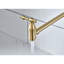 Robinet de lavabo mural brossé en or brossé - conception pliable, rotatif à 360 °, laiton, poignées doubles pour un réglage précis du débit d'eau, revêtement, cuisine familiale compacte-107082882