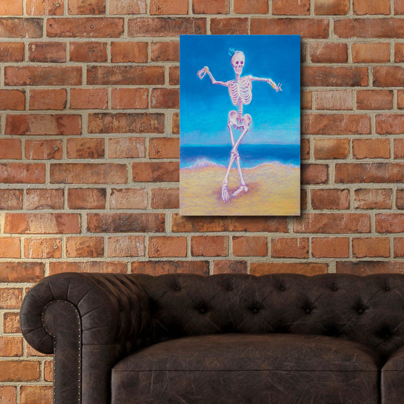 «Skelly Dancer I» par Marie Marfia, art mural en verre acrylique, H 24 po x l 16 po x P 0,2 po