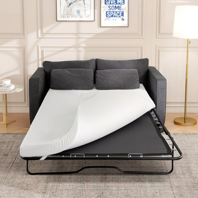 4 Inch Sofa Bed Mattress Replacement, Gel Memory Foam Sleeper Sofa Mattress With Washable Cover (Couch Not Included) by Alwyn Home