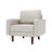 Statura 32" Mid-Century Square Arm Accent Chair, Sofa Chair, White-1025096271