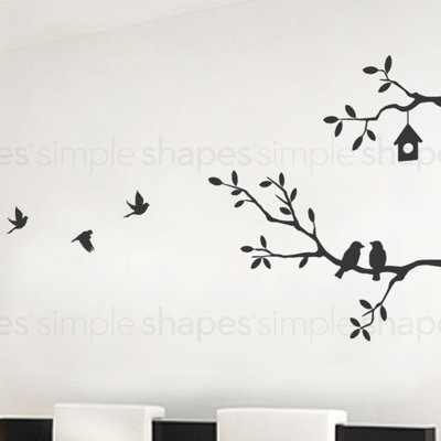 Décalcomanie murale oiseaux et branches
