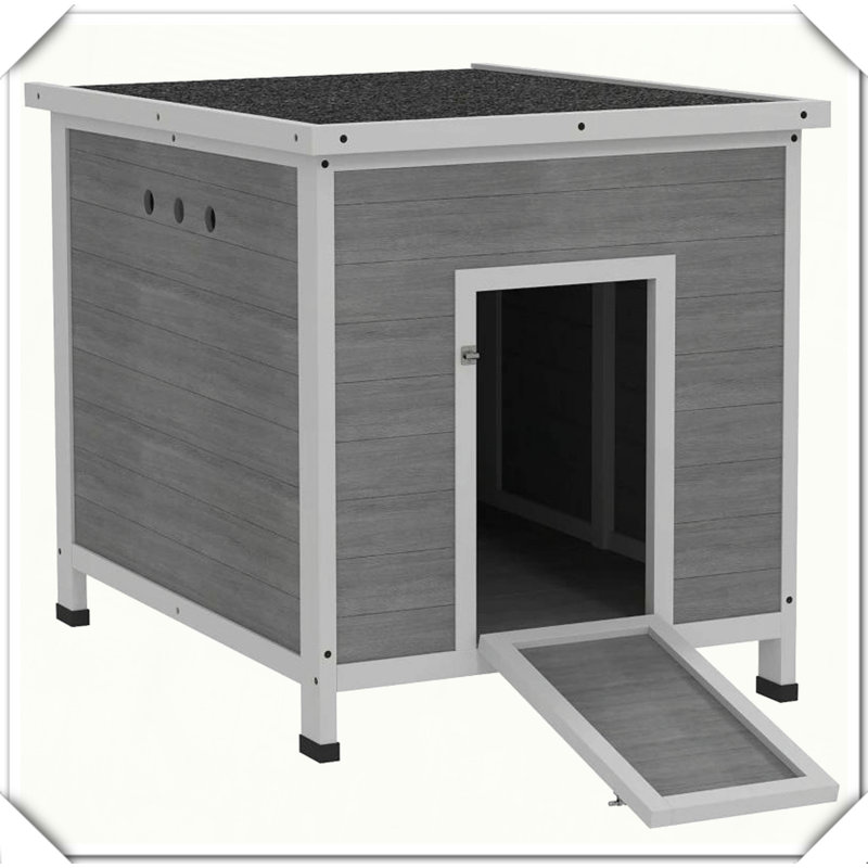 Cage en bois avec toit ouvrable et portes doubles amovibles, H 29,9 po x l 24,8 po x P 32,3 po