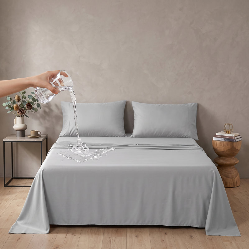 Housse de protection pour lit gris pour animaux de compagnie imperméable, doublure en tissu mince respirant et résistant aux cheveux, grand lit 78 * 90 pouces, convient aux chiens et aux chats
