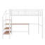 Lit mezzanine en métal avec bureau et échelle de rangement latérale-693607228