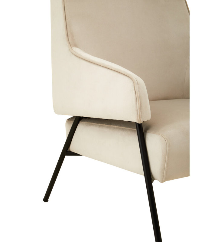 Velvet Club Chair, Cream