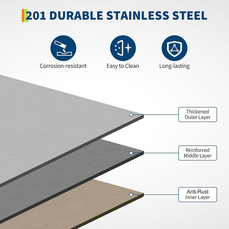 Heavy Duty Stainless Steel Table,  NSF Certified Kitchen Prep Table with Adjustable Shelf, 430+260 Lbs Capacity, Rust Resistant & Easy to Clean for Commercial & Home Use