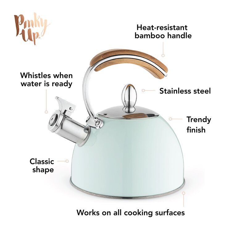 Pinky Up Presley Tea Kettle, Stovetop Stainless Steel Kettle