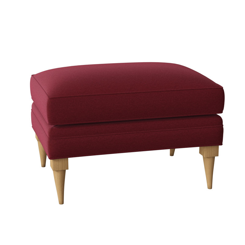 Repose-pieds rectangulaire 28 po Perry, Ambre, Rouge Margaret
