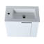 Meuble-lavabo avec lavabo 22 po pour petite salle de bain, meuble-lavabo flottant avec porte à fermeture douce, petit meuble-lavabo avec lavabo