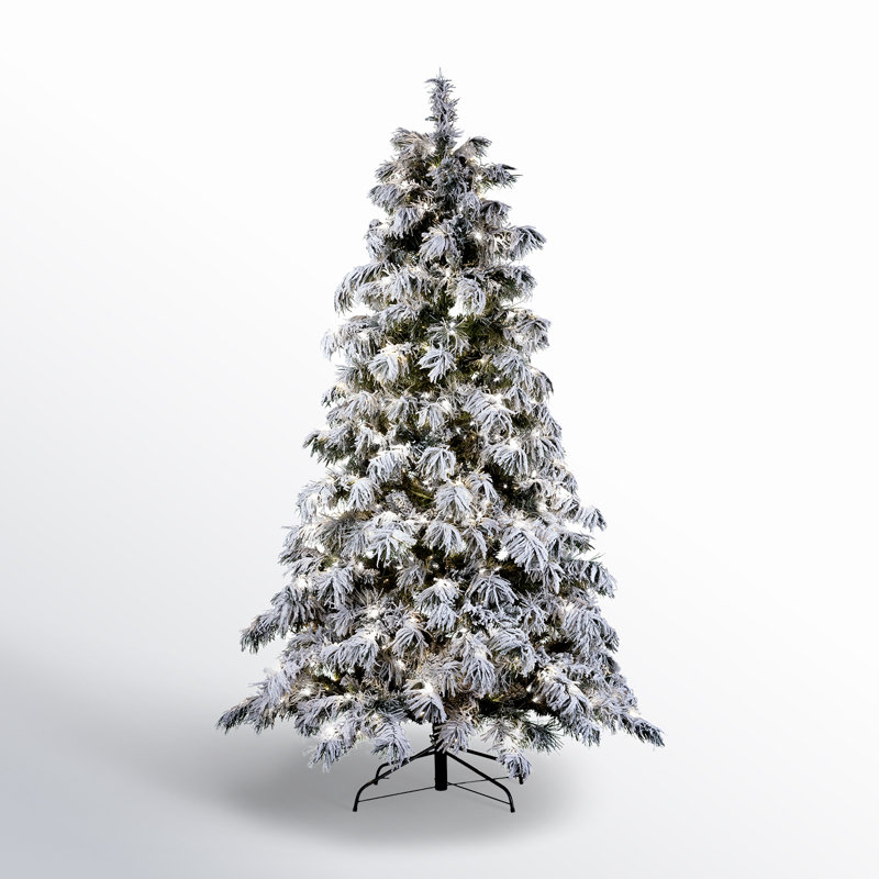 7.5' Lighted Artificial Spruce Christmas Tree